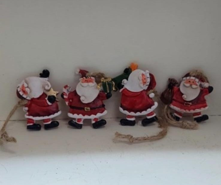 Moș Crăciun – decor ceramic Crăciun pentru brad 10/set 3cm